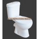 Two piece toilet, P-trap